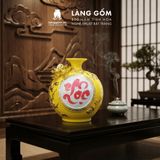  Bình Hút Lộc Tam Phúc Tụ Tài Đắp Nổi 3D Gốm Sứ Bát Tràng – Phúc Lộc Thọ, Quà Tặng Phong Thủy Cao Cấp 