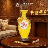  Bảo Bình Tích Lộc Gốm Bát Tràng Cao Cấp - Đắp Nổi 3D Hoàng Kim Màu Ngũ Hành - Quà Tặng Sang Trọng 