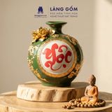  Bình Hút Lộc Tam Phúc Tụ Tài Đắp Nổi 3D Gốm Sứ Bát Tràng – Phúc Lộc Thọ, Quà Tặng Phong Thủy Cao Cấp 