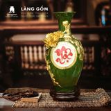  Bảo Bình Tích Lộc Gốm Bát Tràng Cao Cấp - Đắp Nổi 3D Hoàng Kim Màu Ngũ Hành - Quà Tặng Sang Trọng 