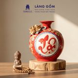  Bình Hút Lộc Tam Phúc Tụ Tài Đắp Nổi 3D Gốm Sứ Bát Tràng – Phúc Lộc Thọ, Quà Tặng Phong Thủy Cao Cấp 