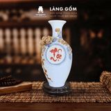  Bảo Bình Tích Lộc Gốm Bát Tràng Cao Cấp - Đắp Nổi 3D Hoàng Kim Màu Ngũ Hành - Quà Tặng Sang Trọng 
