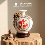  Bình Hút Lộc Tam Phúc Tụ Tài Đắp Nổi 3D Gốm Sứ Bát Tràng – Phúc Lộc Thọ, Quà Tặng Phong Thủy Cao Cấp 