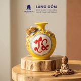  Bình Hút Lộc Tam Phúc Tụ Tài Đắp Nổi 3D Gốm Sứ Bát Tràng – Phúc Lộc Thọ, Quà Tặng Phong Thủy Cao Cấp 