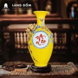  Bảo Bình Tích Lộc Gốm Bát Tràng Cao Cấp - Đắp Nổi 3D Hoàng Kim Màu Ngũ Hành - Quà Tặng Sang Trọng 