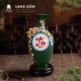  Bảo Bình Tích Lộc Gốm Bát Tràng Cao Cấp - Đắp Nổi 3D Hoàng Kim Màu Ngũ Hành - Quà Tặng Sang Trọng 