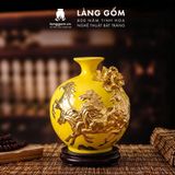  Bình Hút Lộc Gốm Sứ Bát Tràng Đắp Nổi Mã Đáo Thành Công Vẽ Vàng Kim - Quà Tặng Phong Thủy Cao Cấp 