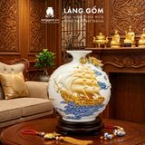  Bình Hút Lộc Phong Thủy Đắp Nổi Vàng 3D - Thuận Buồm Xuôi Gió - Quà Tặng Tân Gia, Đối Tác Sang Trọng 