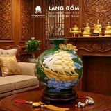  Bình Hút Lộc Phong Thủy Đắp Nổi Vàng 3D - Thuận Buồm Xuôi Gió - Quà Tặng Tân Gia, Đối Tác Sang Trọng 