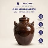  Chum Sành Nâu Ngâm Rượu Bát Tràng Có Quai Họa Tiết Đồng Tiền Truyền Thống Dung Tích 70L - Gốm Sứ Bát Tràng - LÀNG GỐM 