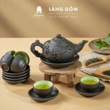  Bộ Ấm Chén Đất Nung Bát Tràng Gốm Mộc Cao Cấp 