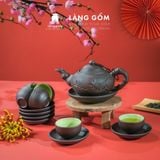  Bộ Ấm Chén Đất Nung Bát Tràng Gốm Mộc Cao Cấp 