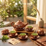  Bộ Ấm Chén Đất Nung Bát Tràng Gốm Mộc Cao Cấp 