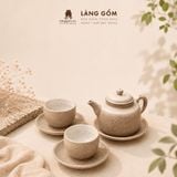  Bộ Ấm Chén Nhị Ẩm Gốm Hồng Sa Bát Tràng - Trà Cụ Thủ Công Tối Giản - Quà Tặng Cao Cấp Sang Trọng 