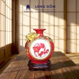  Bình Hút Lộc Tam Phúc Tụ Tài Đắp Nổi 3D Gốm Sứ Bát Tràng – Phúc Lộc Thọ, Quà Tặng Phong Thủy Cao Cấp 
