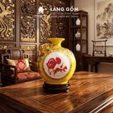  Bình Hút Lộc Tam Phúc Tụ Tài Đắp Nổi 3D Gốm Sứ Bát Tràng – Phúc Lộc Thọ, Quà Tặng Phong Thủy Cao Cấp 