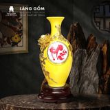  Bảo Bình Tích Lộc Gốm Bát Tràng Cao Cấp - Đắp Nổi 3D Hoàng Kim Màu Ngũ Hành - Quà Tặng Sang Trọng 