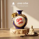  Bình Hút Lộc Tam Phúc Tụ Tài Đắp Nổi 3D Gốm Sứ Bát Tràng – Phúc Lộc Thọ, Quà Tặng Phong Thủy Cao Cấp 