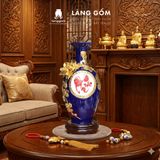  Bảo Bình Tích Lộc Gốm Bát Tràng Cao Cấp - Đắp Nổi 3D Hoàng Kim Màu Ngũ Hành - Quà Tặng Sang Trọng 
