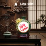  Bình Hút Lộc Tam Phúc Tụ Tài Đắp Nổi 3D Gốm Sứ Bát Tràng – Phúc Lộc Thọ, Quà Tặng Phong Thủy Cao Cấp 