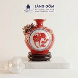  Bình Hút Lộc Tam Phúc Tụ Tài Đắp Nổi 3D Gốm Sứ Bát Tràng – Phúc Lộc Thọ, Quà Tặng Phong Thủy Cao Cấp 