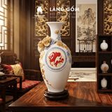 Bảo Bình Tích Lộc Gốm Bát Tràng Cao Cấp - Đắp Nổi 3D Hoàng Kim Màu Ngũ Hành - Quà Tặng Sang Trọng 