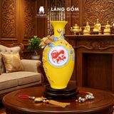  Bảo Bình Tích Lộc Gốm Bát Tràng Cao Cấp - Đắp Nổi 3D Hoàng Kim Màu Ngũ Hành - Quà Tặng Sang Trọng 