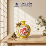  Bình Hút Lộc Tam Phúc Tụ Tài Đắp Nổi 3D Gốm Sứ Bát Tràng – Phúc Lộc Thọ, Quà Tặng Phong Thủy Cao Cấp 
