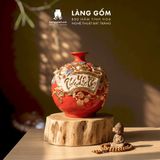  Bình Hút Lộc Tam Phúc Tụ Tài Đắp Nổi 3D Gốm Sứ Bát Tràng – Phúc Lộc Thọ, Quà Tặng Phong Thủy Cao Cấp 