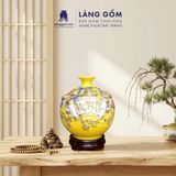  Bình Hút Lộc Tam Phúc Tụ Tài Đắp Nổi 3D Gốm Sứ Bát Tràng – Phúc Lộc Thọ, Quà Tặng Phong Thủy Cao Cấp 