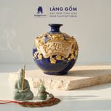  Bình Hút Lộc Tam Phúc Tụ Tài Đắp Nổi 3D Gốm Sứ Bát Tràng – Phúc Lộc Thọ, Quà Tặng Phong Thủy Cao Cấp 