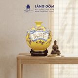  Bình Hút Lộc Tam Phúc Tụ Tài Đắp Nổi 3D Gốm Sứ Bát Tràng – Phúc Lộc Thọ, Quà Tặng Phong Thủy Cao Cấp 