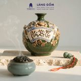  Bình Hút Lộc Tam Phúc Tụ Tài Đắp Nổi 3D Gốm Sứ Bát Tràng – Phúc Lộc Thọ, Quà Tặng Phong Thủy Cao Cấp 