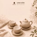  Bộ Ấm Chén Nhị Ẩm Gốm Hồng Sa Bát Tràng - Trà Cụ Thủ Công Tối Giản - Quà Tặng Cao Cấp Sang Trọng 