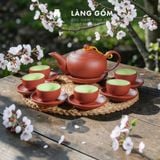  Bộ Ấm Chén Đất Nung Bát Tràng Gốm Mộc Cao Cấp 