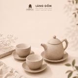 Bộ Ấm Chén Nhị Ẩm Gốm Hồng Sa Bát Tràng - Trà Cụ Thủ Công Tối Giản - Quà Tặng Cao Cấp Sang Trọng 