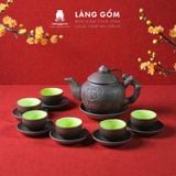  Bộ Ấm Chén Đất Nung Bát Tràng Gốm Mộc Cao Cấp 