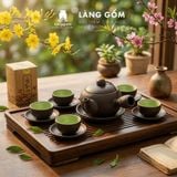  Bộ Ấm Chén Đất Nung Bát Tràng Gốm Mộc Cao Cấp 