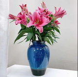  Bình hoa cao cấp men hỏa biến màu xanh đồng dáng Vò xoài 