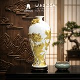 Mai Bình Tích Lộc Đắp Nổi 3D Gốm Sứ Bát Tràng Cao Cấp – Bình Phong Thủy Tài Lộc, Trang Trí Phòng Khách, Quà Tặng Tân Gia 