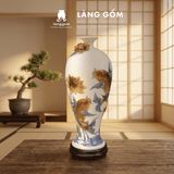  Mai Bình Tích Lộc Đắp Nổi 3D Gốm Sứ Bát Tràng Cao Cấp – Bình Phong Thủy Tài Lộc, Trang Trí Phòng Khách, Quà Tặng Tân Gia 