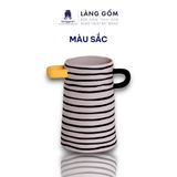  Lọ hoa gốm sứ có tai decor phong cách hiện đại, Bình hoa dáng trụ dùng trang trí, cắm hoa – Gốm sứ xuất khẩu cao cấp 