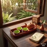  Bộ Ấm Chén Đất Nung Bát Tràng Kèm Khay - Set Độc Ẩm Nhỏ Gọn Đơn Giản Thưởng Trà Cao Cấp 