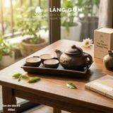  Bộ Ấm Chén Đất Nung Bát Tràng Kèm Khay - Set Độc Ẩm Nhỏ Gọn Đơn Giản Thưởng Trà Cao Cấp 