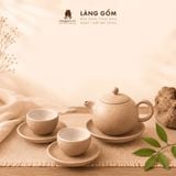  Bộ Ấm Chén Nhị Ẩm Gốm Hồng Sa Bát Tràng - Trà Cụ Thủ Công Tối Giản - Quà Tặng Cao Cấp Sang Trọng 