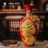  Bảo Bình Tích Lộc Gốm Bát Tràng Cao Cấp - Đắp Nổi 3D Hoàng Kim Màu Ngũ Hành - Quà Tặng Sang Trọng 
