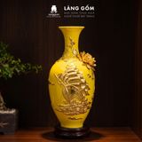  Bảo Bình Tích Lộc Gốm Bát Tràng Cao Cấp - Đắp Nổi 3D Hoàng Kim Màu Ngũ Hành - Quà Tặng Sang Trọng 