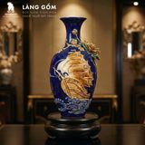  Bảo Bình Tích Lộc Gốm Bát Tràng Cao Cấp - Đắp Nổi 3D Hoàng Kim Màu Ngũ Hành - Quà Tặng Sang Trọng 