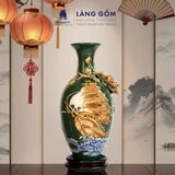  Bảo Bình Tích Lộc Gốm Bát Tràng Cao Cấp - Đắp Nổi 3D Hoàng Kim Màu Ngũ Hành - Quà Tặng Sang Trọng 