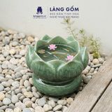  Bát Thả Hoa Men Hỏa Biến Gốm Sứ Bát Tràng Dáng Búp Sen 